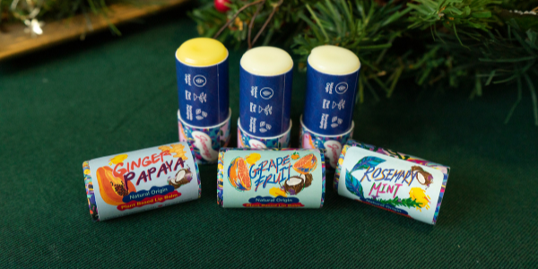 Different types of lip balms on Jomingo Naturals