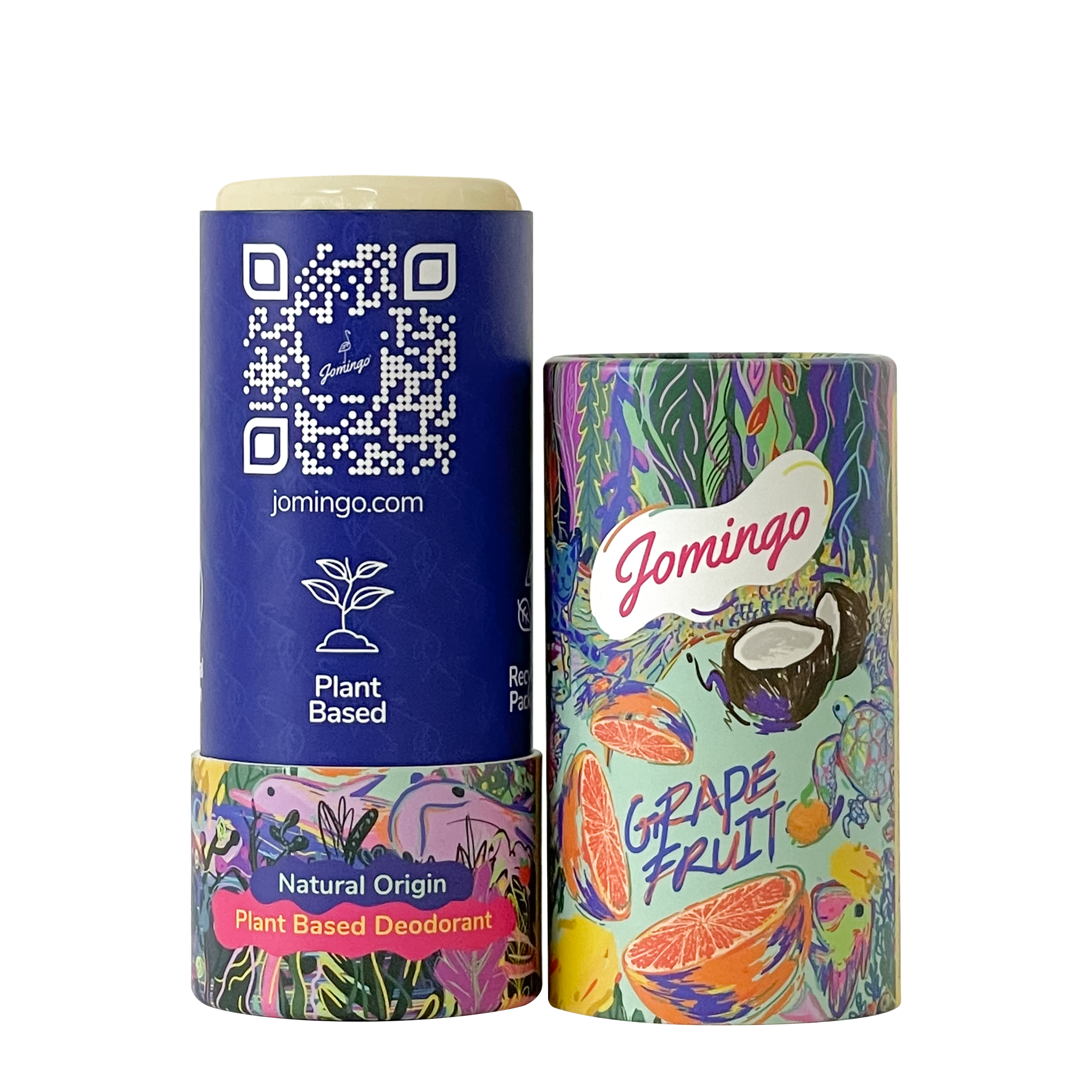Natural, Aluminium Free & Plant Based Deodorant Stick For Men, Women and Kids - Grapefruit