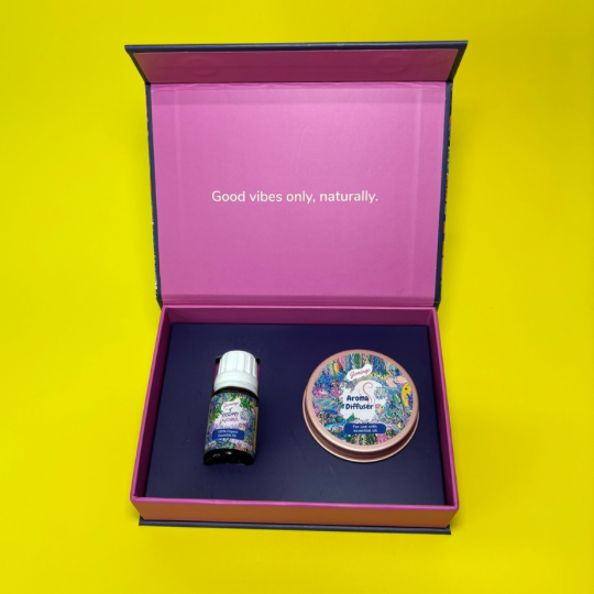 100% Organic Essential Oils & Wooden Diffuser Set – Natural Aromatherapy for Home, Car & Travel