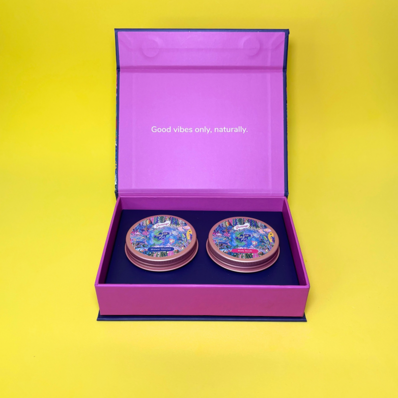 Jomingo Festive Self-Care Christmas Gift Set – Handmade Shower Steamer & Mini Body Scrub