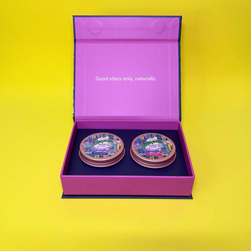 Jomingo Festive Self-Care Christmas Gift Set – Handmade Shower Steamer & Mini Body Scrub