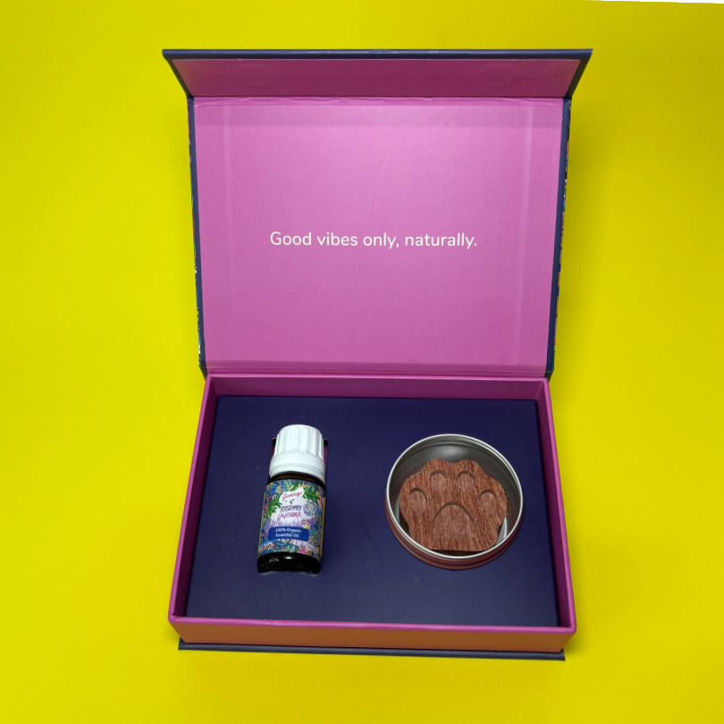 100% Organic Essential Oils & Wooden Diffuser Set – Natural Aromatherapy for Home, Car & Travel