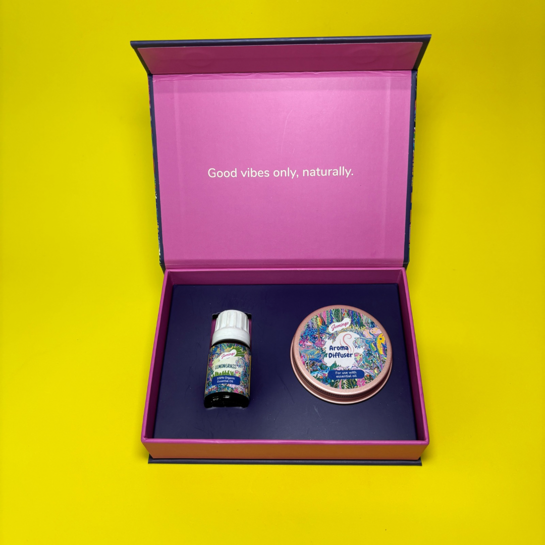 100% Organic Essential Oils & Wooden Diffuser Set – Natural Aromatherapy for Home, Car & Travel