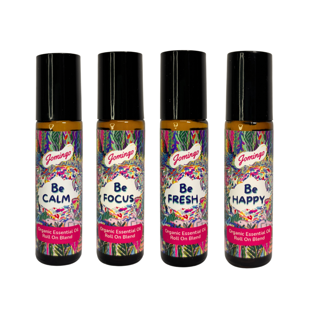 [FREE Box With Any 3 Roll Ons] Jomingo Festive Christmas Gift Set – Organic Essential Oils Aromatherapy Roll-On Collection