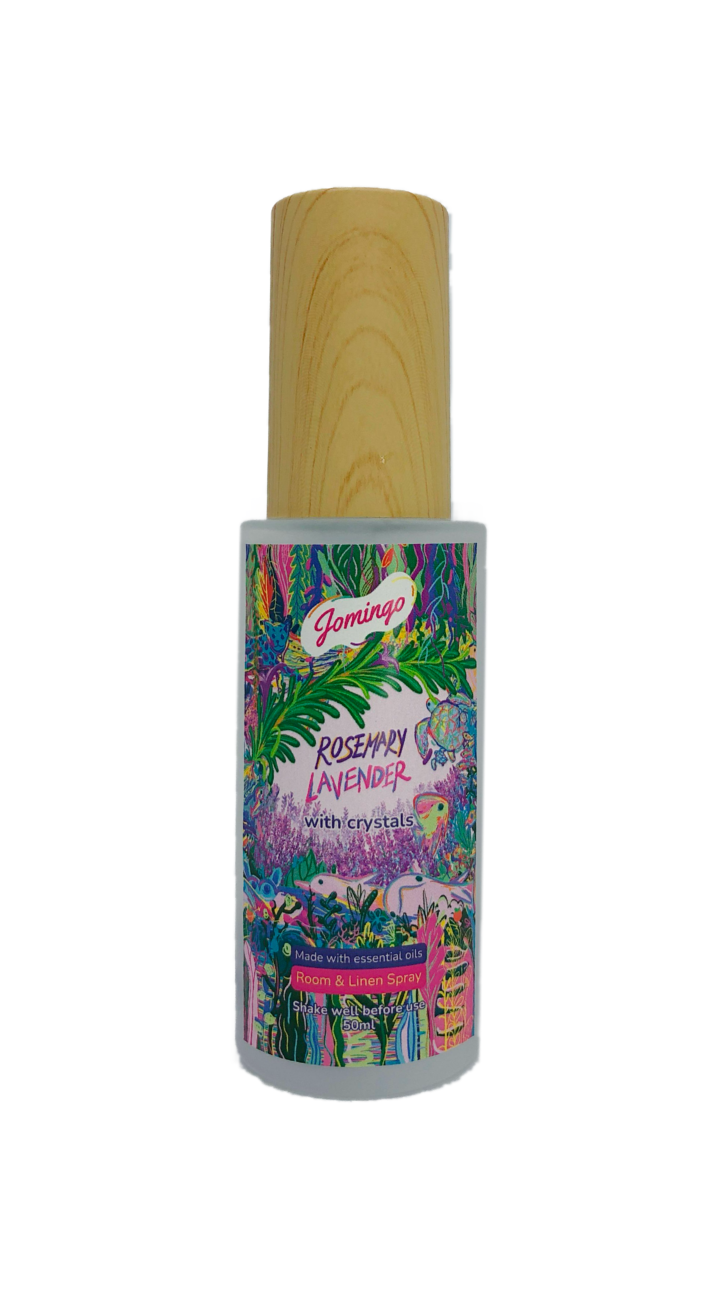 NEW! Natural, Alcohol-Free Room & Linen Spray Rosemary Lavender with Amethyst Crystals